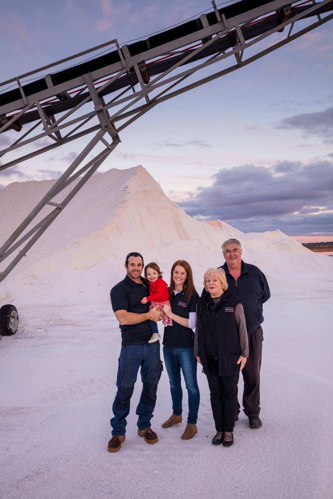 Murray River Salt founders Duncan and Jan in a historical photo from their early salt harvesting journey in regional Australia.