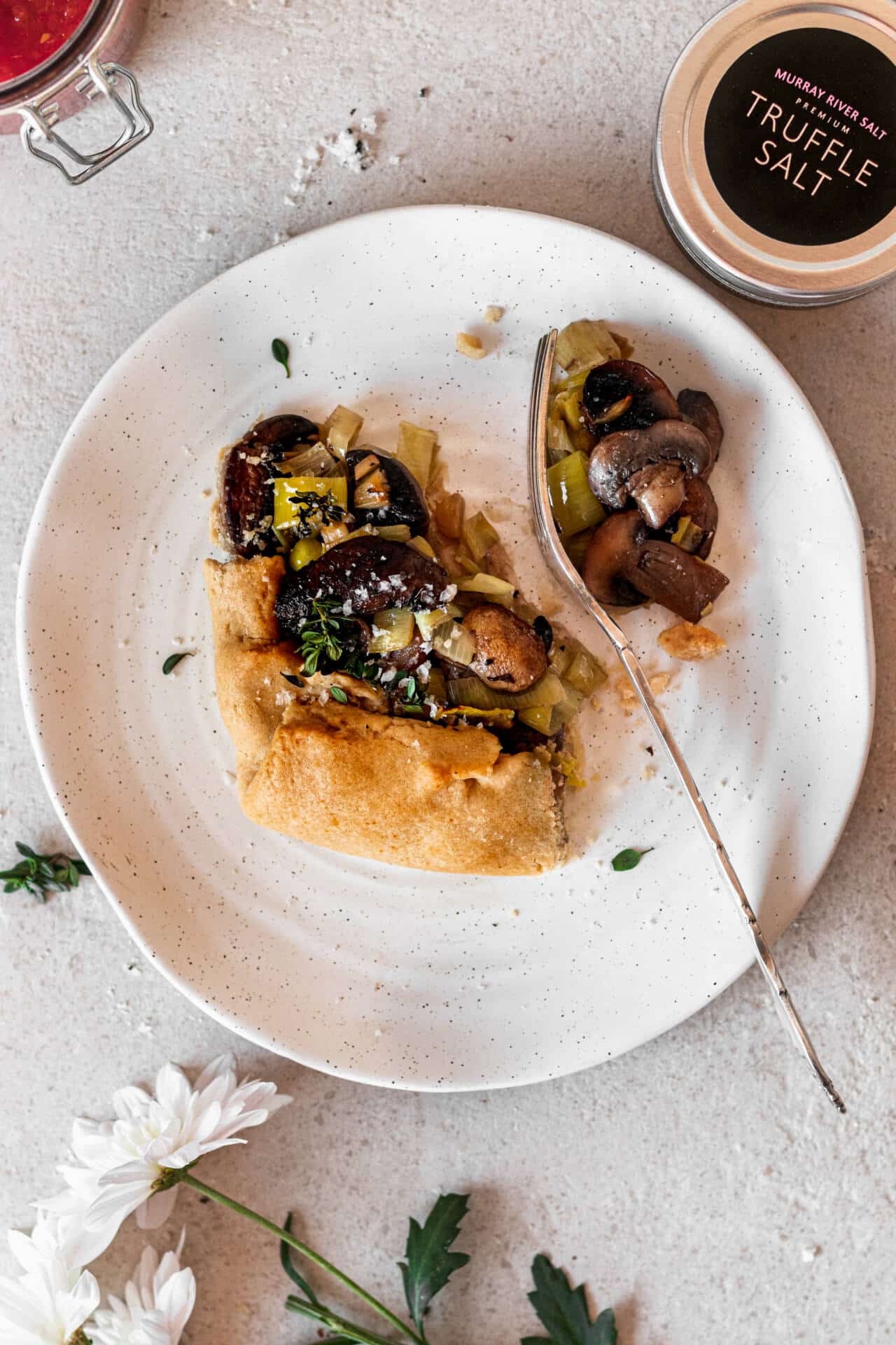 Mushroom & Thyme Galette with Truffle Salt